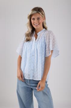 NUKUS Bianca Blouse | Sky Blue