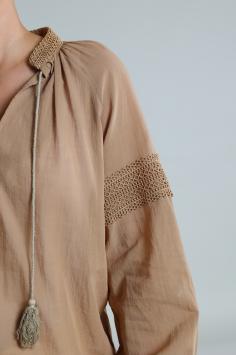 NUKUS Dolly Blouse Camel
