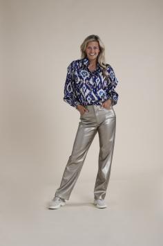 NUKUS Leatherlook Broek Jane Metallic