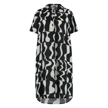 NUKUS Jurk Marloe Dress Doha Print Black White