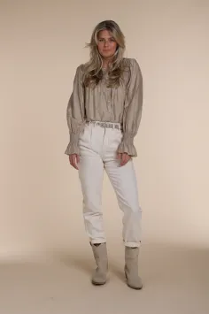 NUKUS Phoebe Blouse Silky Zand