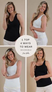 NUKUS Top Jolie 4 Ways Black Sand REVERSIBLE 