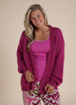 NUKUS Vest Lotte Cardigan Magenta Roze