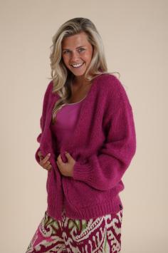 NUKUS Vest Lotte Cardigan Magenta Roze