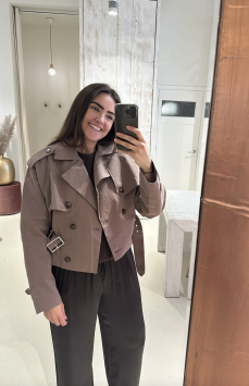 Trenchcoat Lou Taupe Bruin