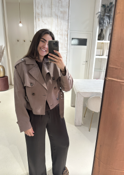 Trenchcoat Lou Taupe Bruin