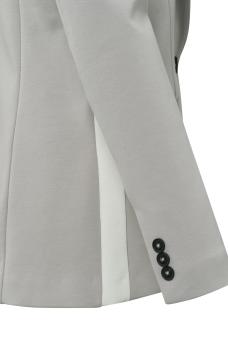 Scuba Blazer Long Sleeves Button Stripe Paloma Grey