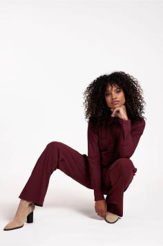 Studio Anneloes Travel Jumpsuit Angel LS Jumpsuit Bordo Bordeaux Burgundy