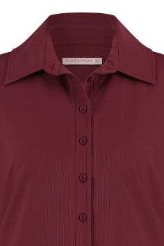 Studio Anneloes Travel Poppy Rib Blouse Bordeaux Bordo