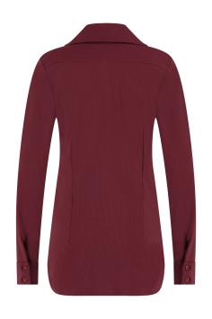 Studio Anneloes Travel Poppy Rib Blouse Bordeaux Bordo