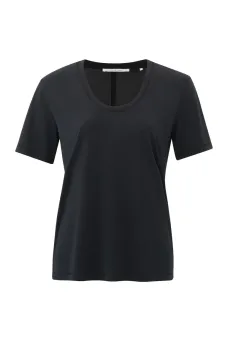 YAYA Basic T-shirt Ronde Hals Korte Mouwen Slim fit Beauty Black