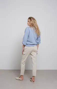 YAYA Jersey Cargo Broek Pumice Stone Sand