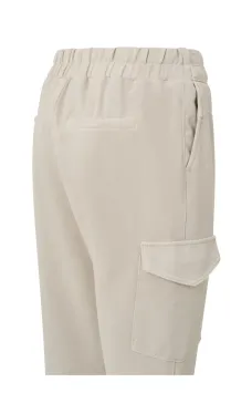 YAYA Jersey Cargo Broek Pumice Stone Sand