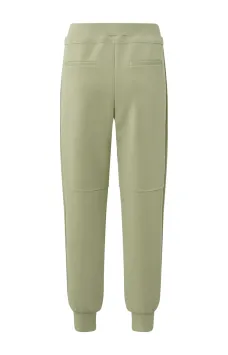 YAYA Sportieve scuba broek met zakken en elastische taille Elm Green