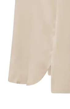 YAYA Top Ronde Hals Oxford Tan Sand