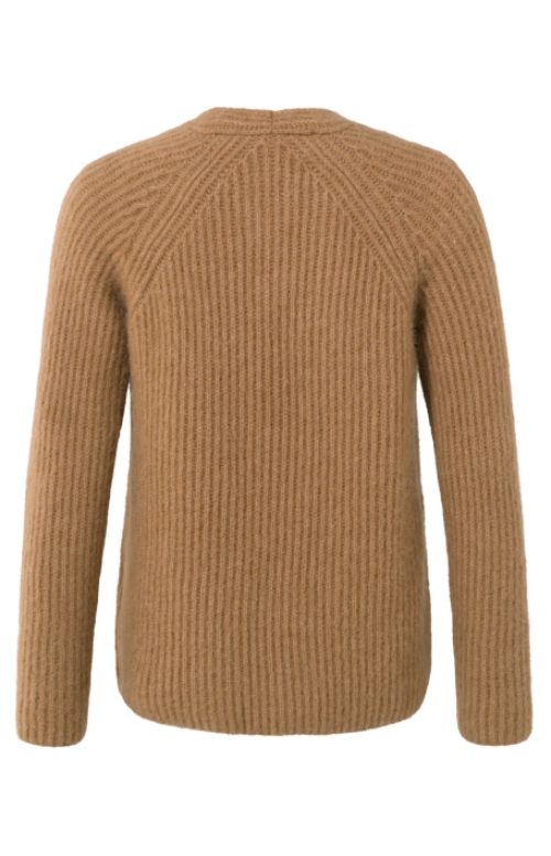 YAYA Trui V-neck Sweater Long Sleeves Indian Tan Sand